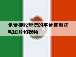 免费接收短信的平台有哪些呢图片和视频