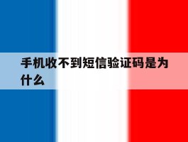 手机收不到短信验证码是为什么