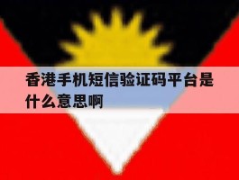 香港手机短信验证码平台是什么意思啊的简单介绍