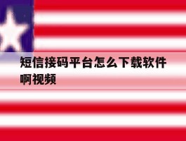 短信接码平台怎么下载软件啊视频