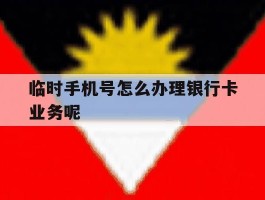 临时手机号怎么办理银行卡业务呢的简单介绍