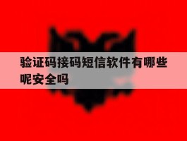 验证码接码短信软件有哪些呢安全吗