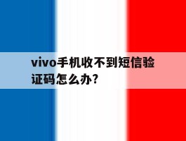 vivo手机收不到短信验证码怎么办?