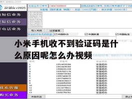 包含小米手机收不到验证码是什么原因呢怎么办视频的词条