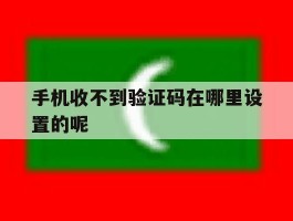手机收不到验证码在哪里设置的呢