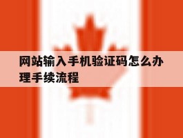 网站输入手机验证码怎么办理手续流程