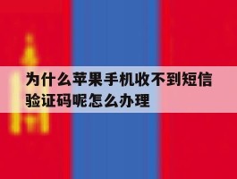 为什么苹果手机收不到短信验证码呢怎么办理
