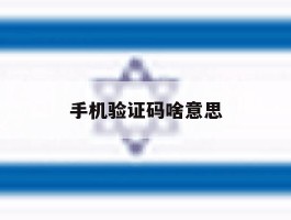 手机验证码啥意思