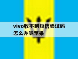 vivo收不到短信验证码怎么办呢苹果