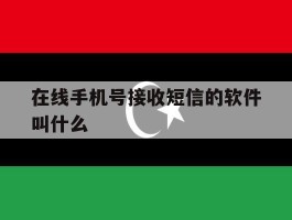 在线手机号接收短信的软件叫什么
