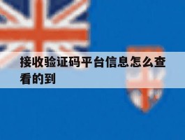 接收验证码平台信息怎么查看的到