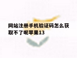 包含网站注册手机验证码怎么获取不了呢苹果13的词条