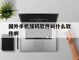 国外手机接码软件叫什么软件啊