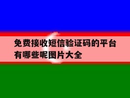 免费接收短信验证码的平台有哪些呢图片大全