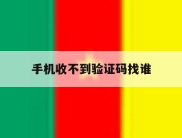 手机收不到验证码找谁
