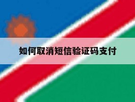 如何取消短信验证码支付