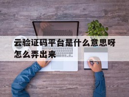云验证码平台是什么意思呀怎么弄出来