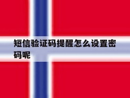 短信验证码提醒怎么设置密码呢