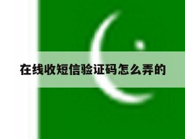 在线收短信验证码怎么弄的