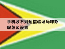 手机收不到短信验证码咋办呢怎么设置