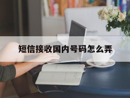短信接收国内号码怎么弄