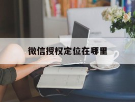 微信授权定位在哪里