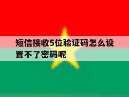 短信接收5位验证码怎么设置不了密码呢的简单介绍