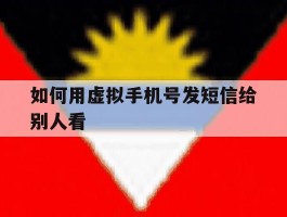 如何用虚拟手机号发短信给别人看