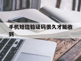 手机短信验证码很久才能收到