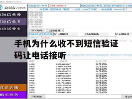 包含手机为什么收不到短信验证码让电话接听的词条