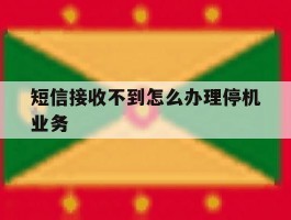 短信接收不到怎么办理停机业务